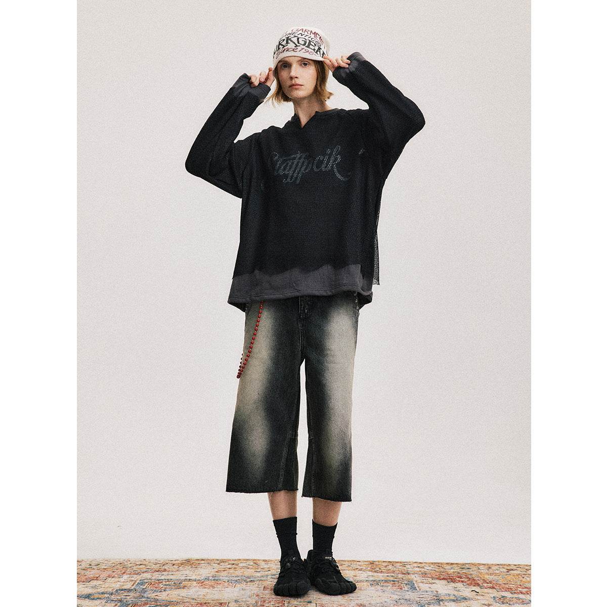 Hollow out mesh spliced sweatshirt for men and women | MuddyStock Originals MuddyStock