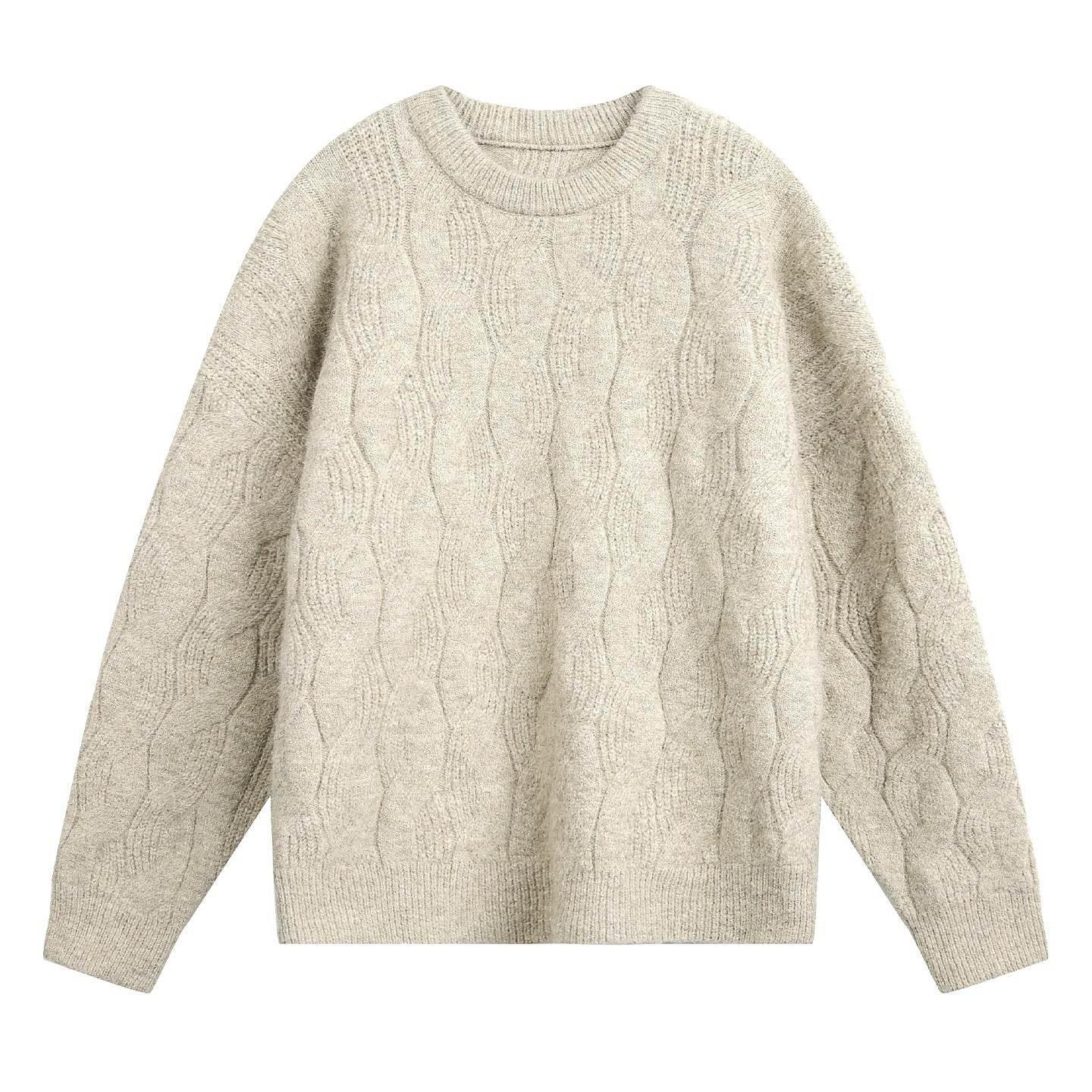 Round neck sweater for men | MuddyStock Originals Oatmeal