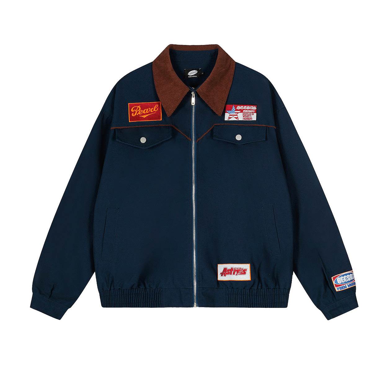 Campus style embroidered jacket for men and women | MuddyStock Originals MuddyStock
