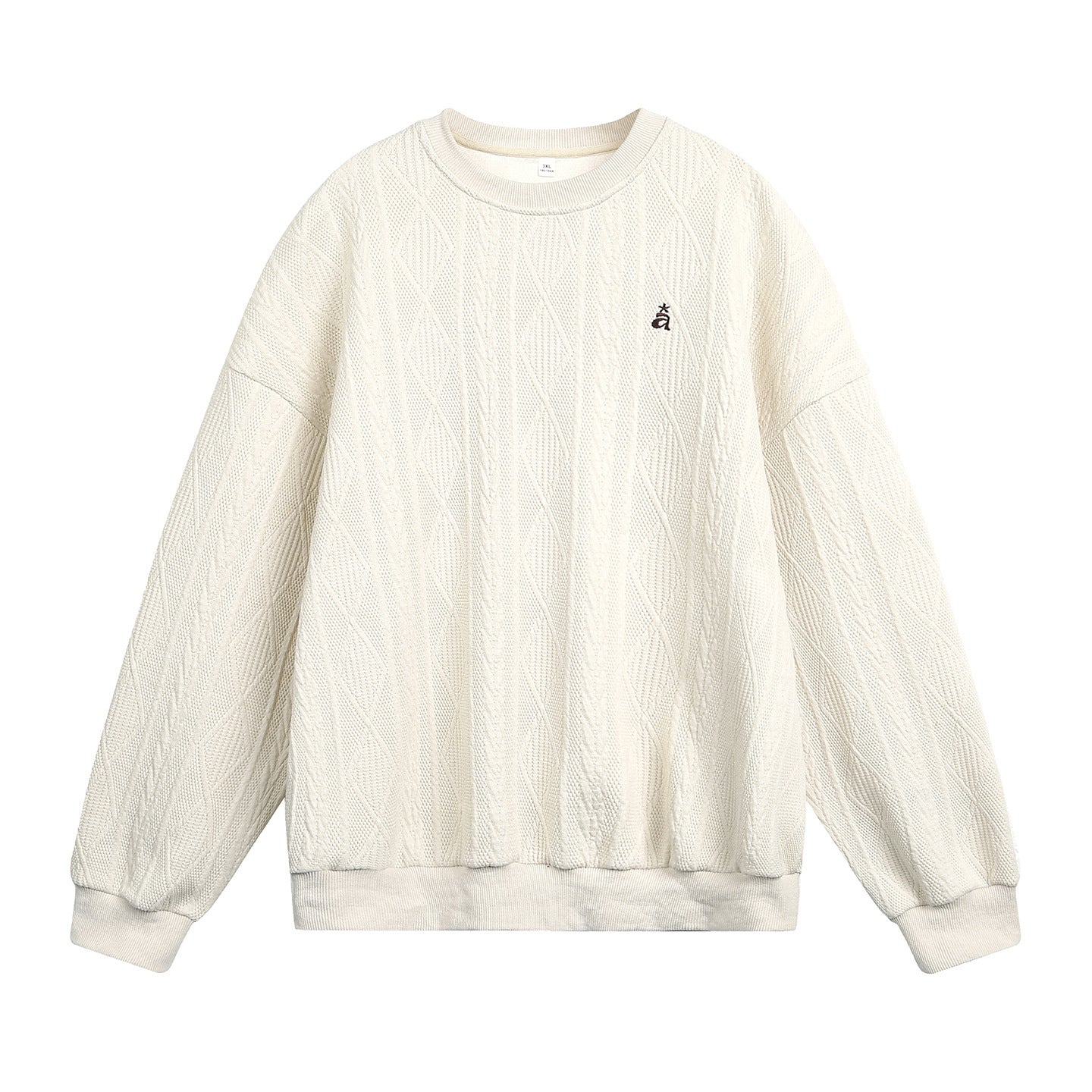 Round neck sweatshirt with embroidered for men | MuddyStock Originals Off-white MuddyStock
