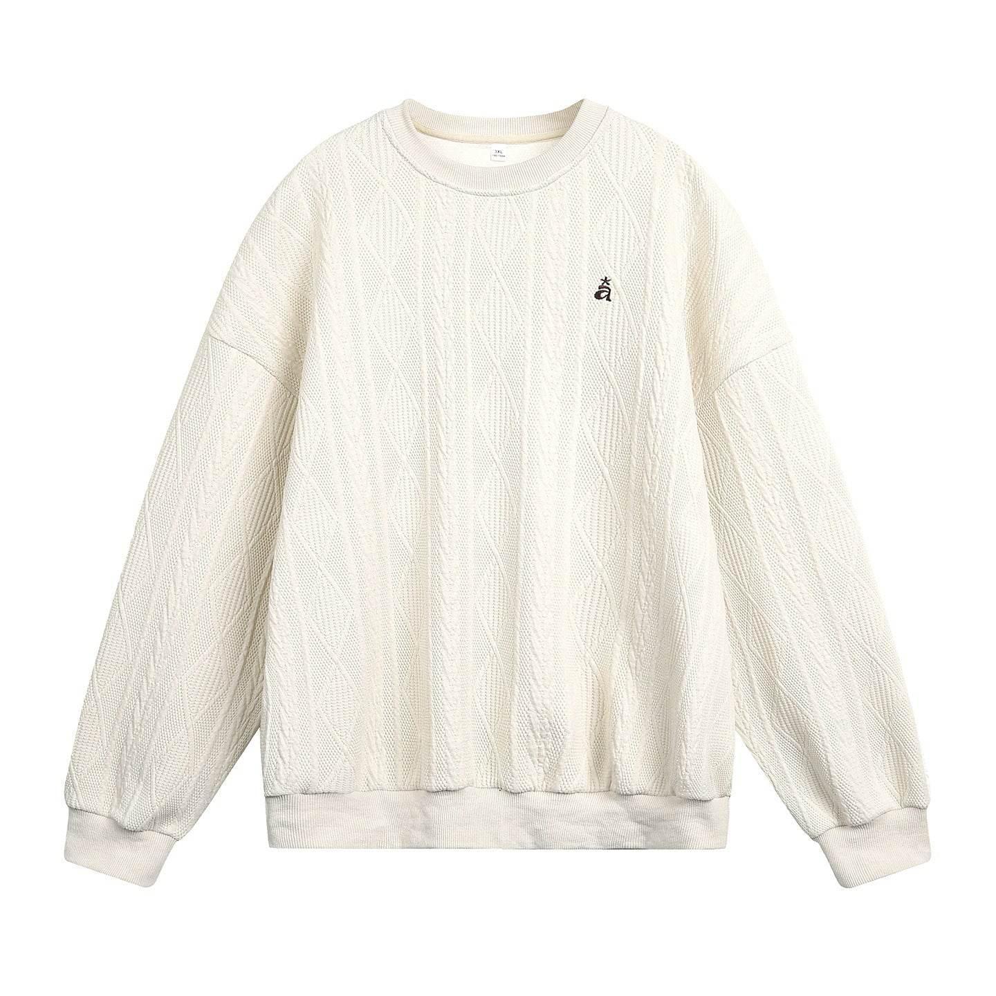 Round neck sweatshirt with embroidered for men | MuddyStock Originals Off-white