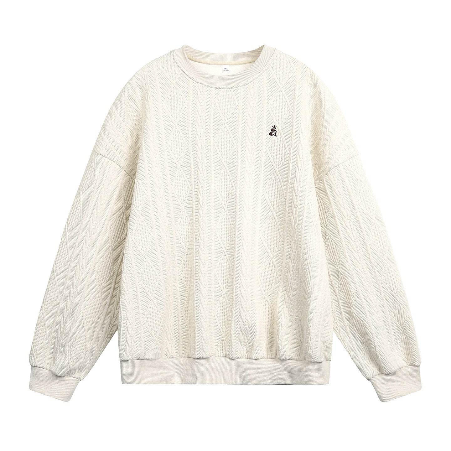 Round neck sweatshirt with embroidered for men | MuddyStock Originals Off-white MuddyStock