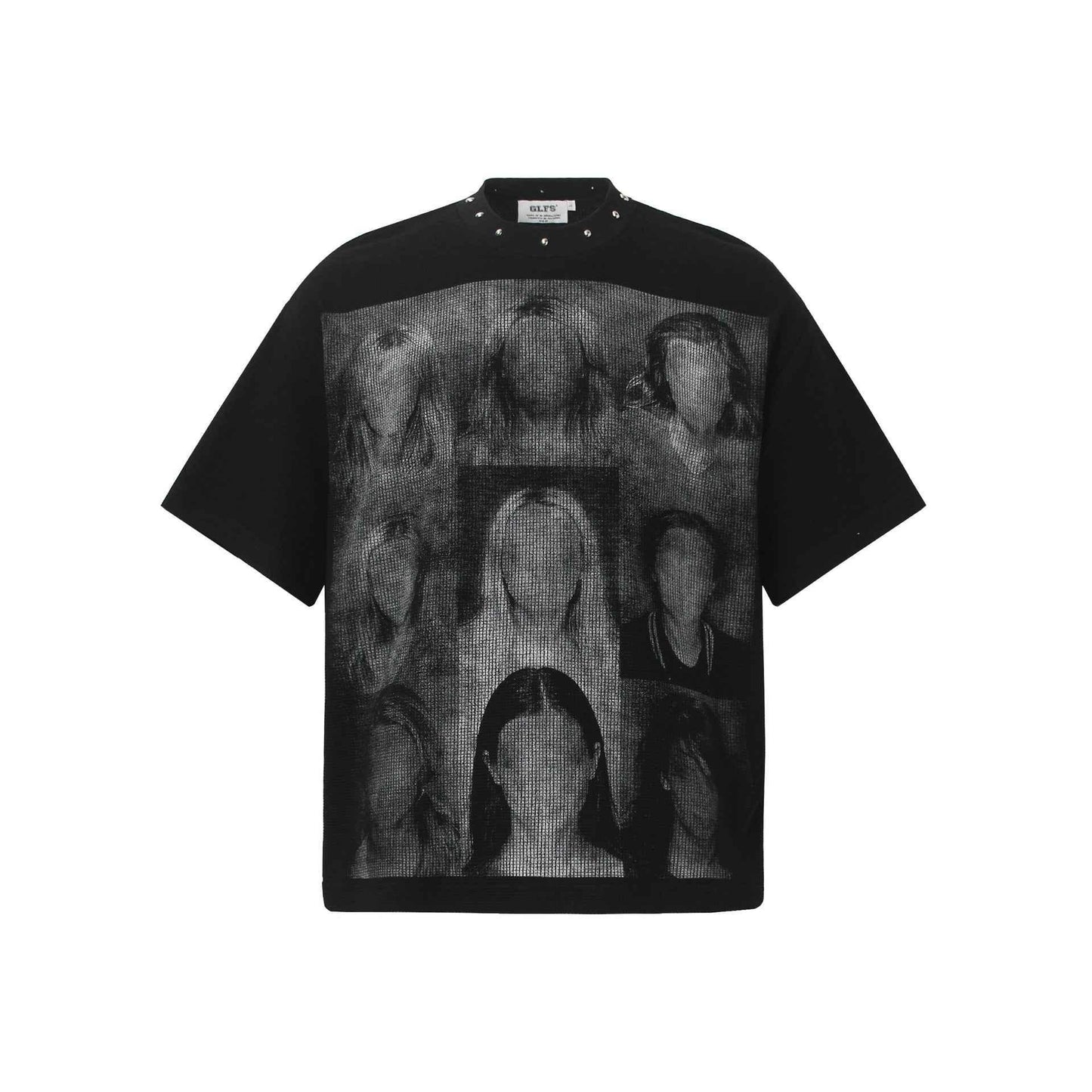 Portrait collage printed short sleeved t-shirt for men | MuddyStock Originals
