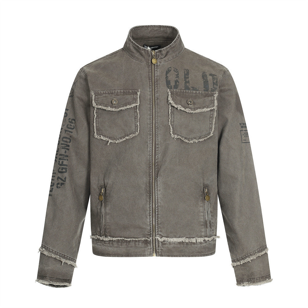 Make an old letter printed jacket | MuddyStock Originals Earth Gray