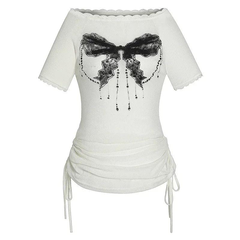 Short Sleeve T-Shirt Top For Women | MuddyStock Originals White