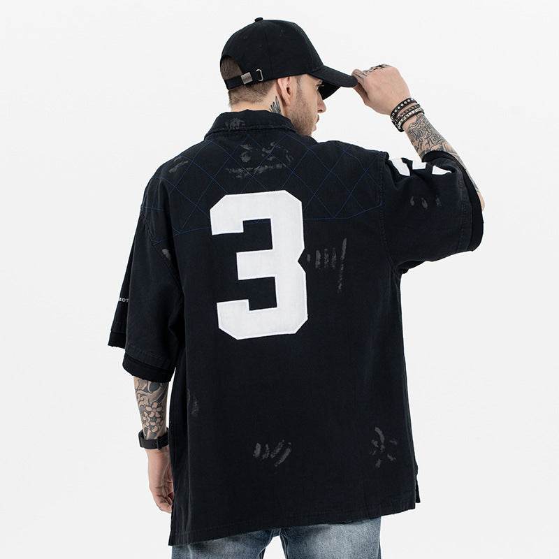 Men's Polo T-shirt with Letter Embroidery | MuddyStock Originals MuddyStock