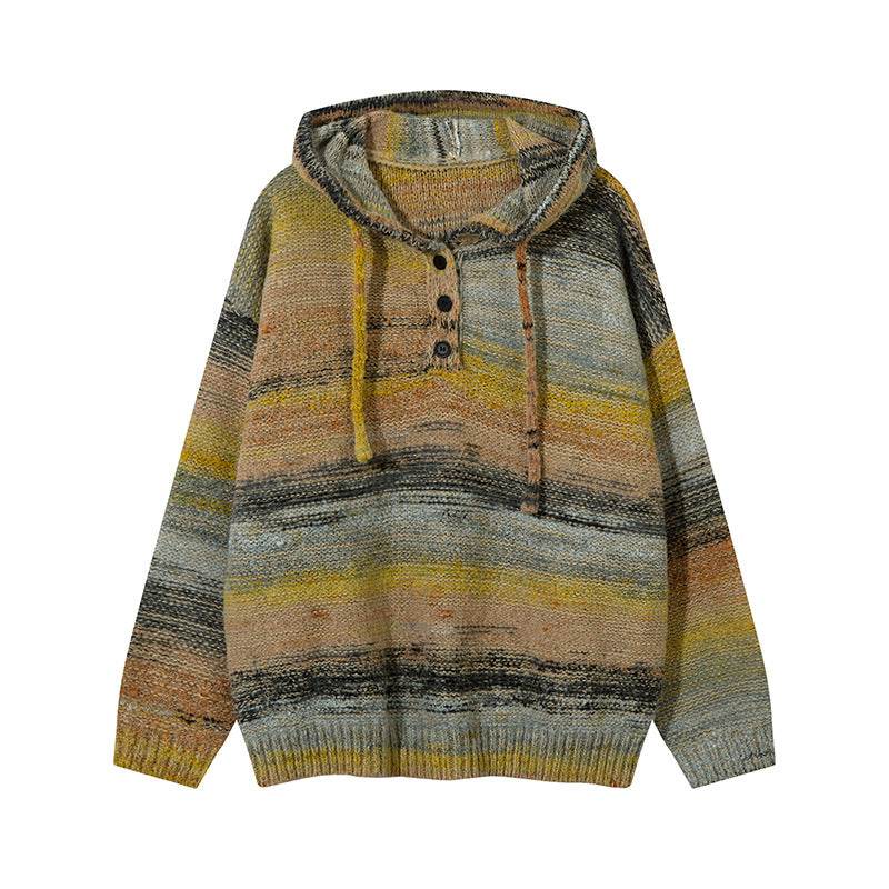 Gradient pullover hooded sweater for women MuddyStock