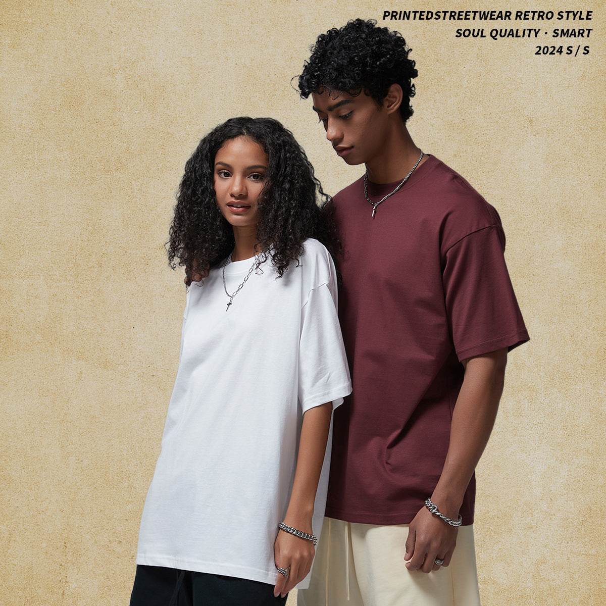 Short Sleeve Blank Solid Color T-shirt for both men and women MuddyStock