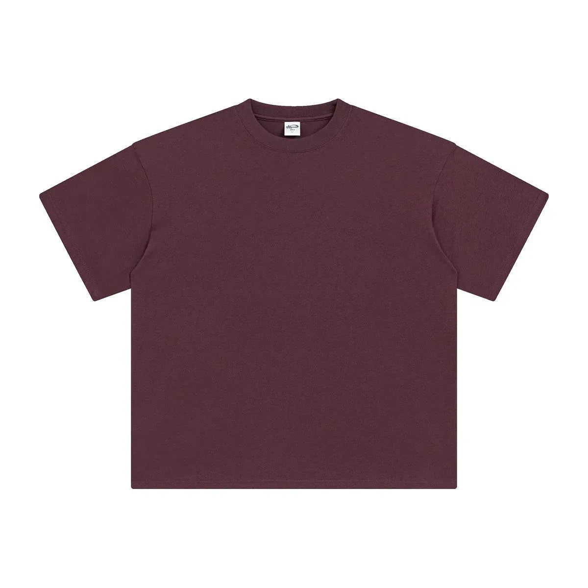 Short Sleeve Blank Solid Color T-shirt for both men and women Wine Red MuddyStock