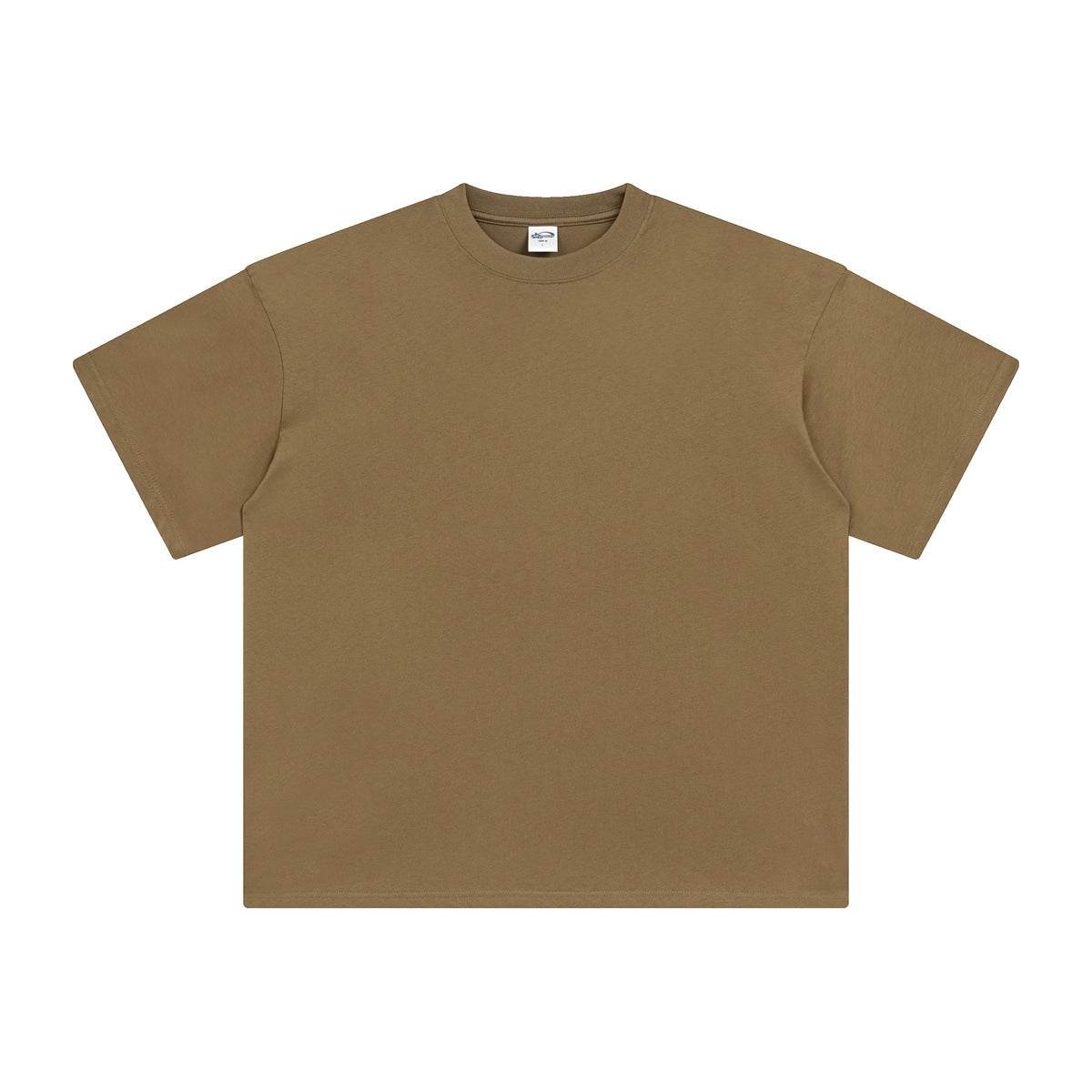 Short Sleeve Blank Solid Color T-shirt for both men and women Brown MuddyStock