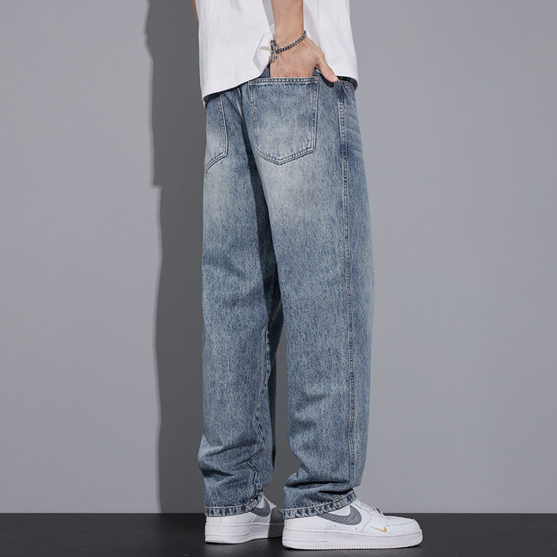 Men's Loose Casual Anti-wrinkle Straight Jeans MuddyStock