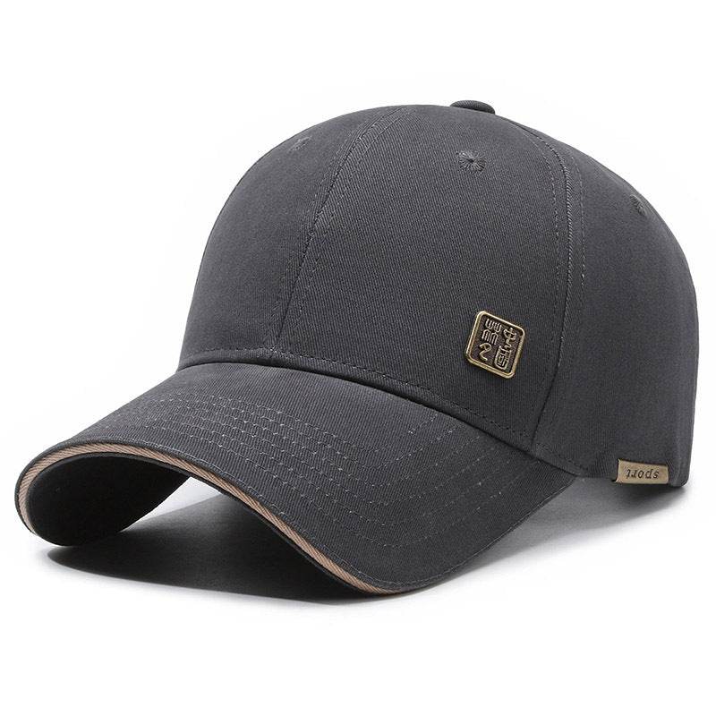Hat Men's Outdoor Baseball Cap Sun Protection Gray Adjustable MuddyStock