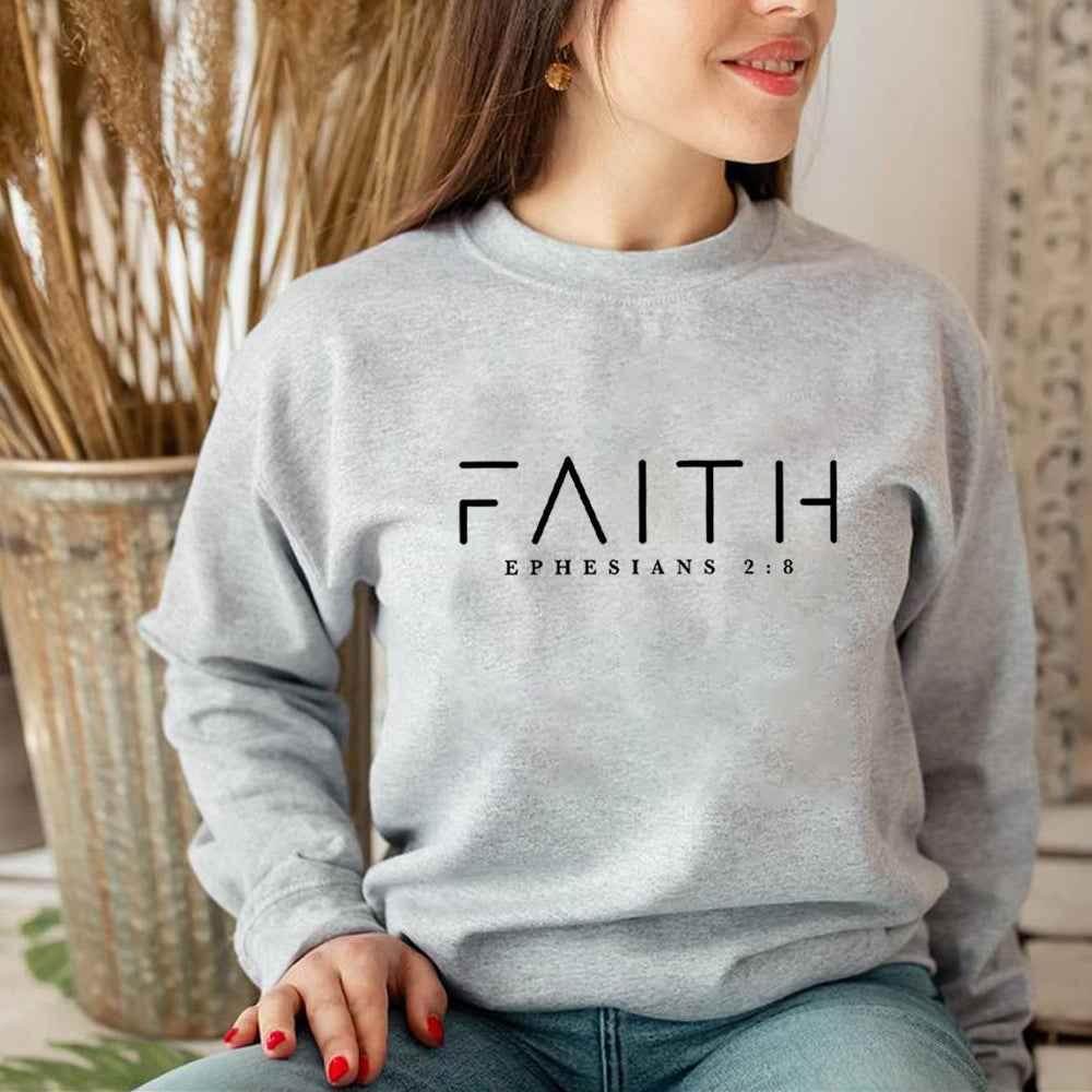 Trendy Faith Sweatshirt Bible Verse Shirt Christian Clothing MuddyStock