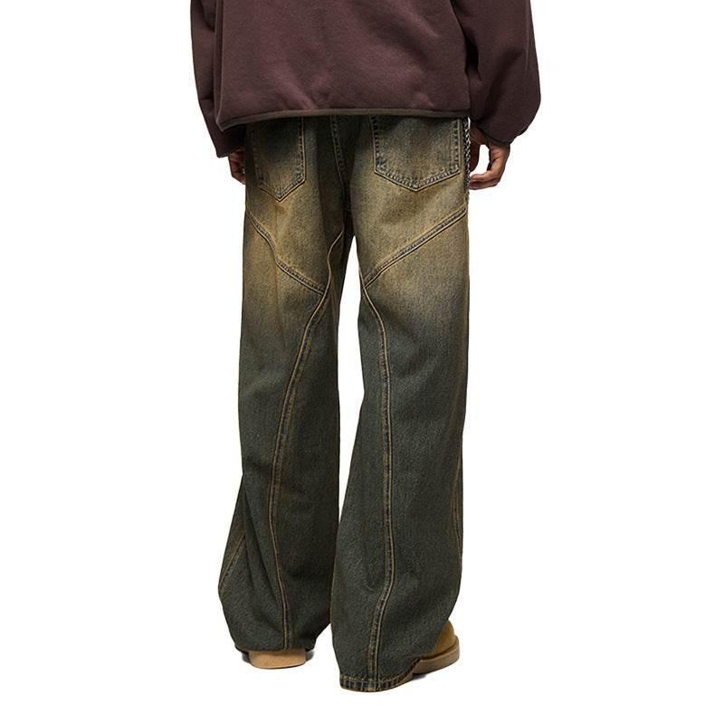 Men's Street Cutting Worn Jeans