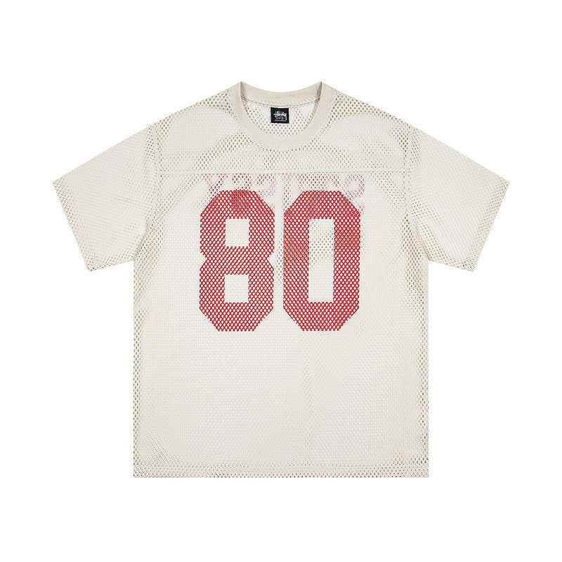 Sports And Leisure Jersey Letter Printing Simple Short Sleeve For Men And Women MuddyStock