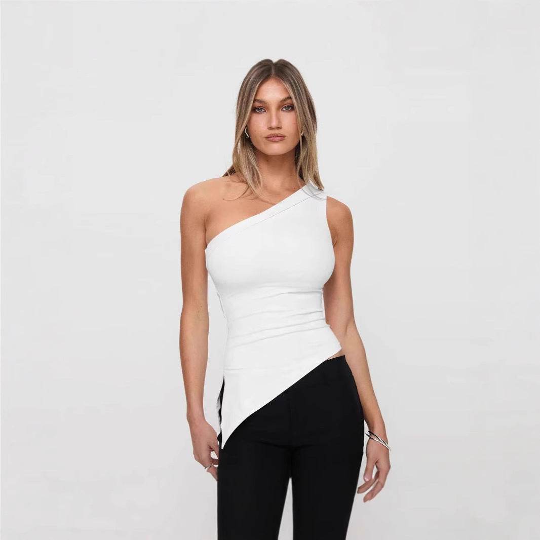 Women's Irregular Slit Design Top MuddyStock