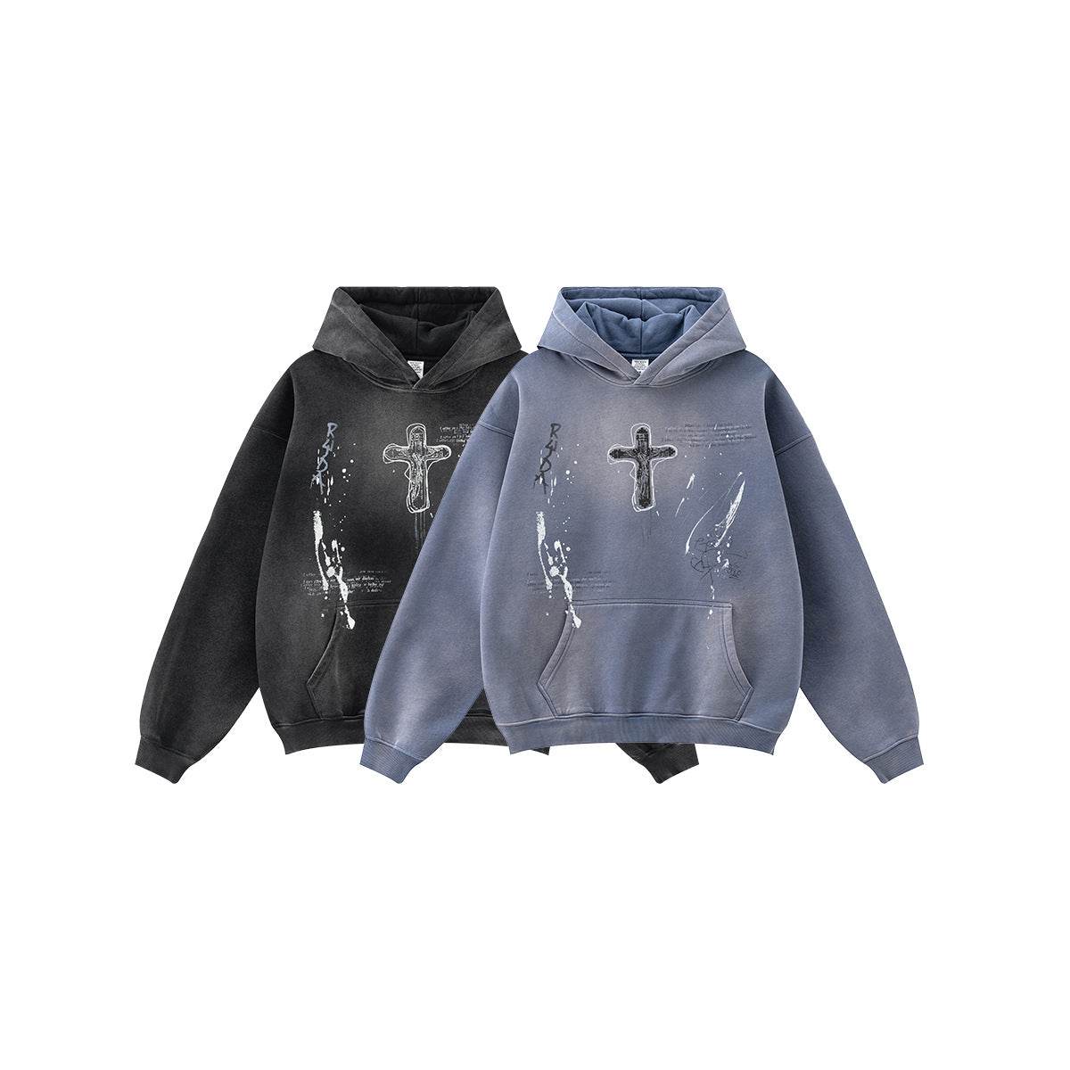 Men's Loose Street Hand-painted Couple Wear Hooded Sweater MuddyStock