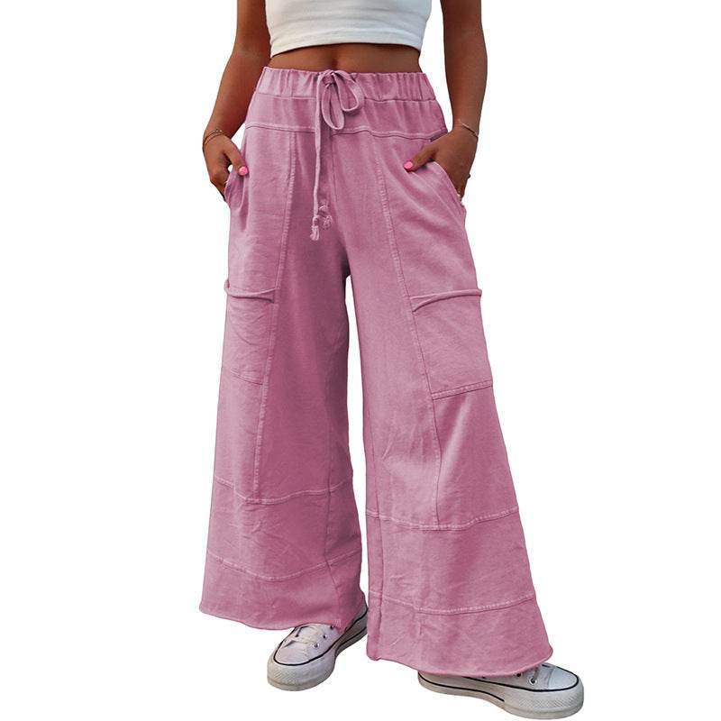 Pure Color Washed Multi-pocket Slacks P3010color MuddyStock