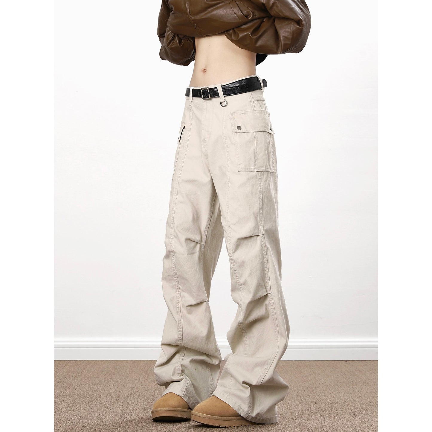 American High Street Washed Distressed Overalls