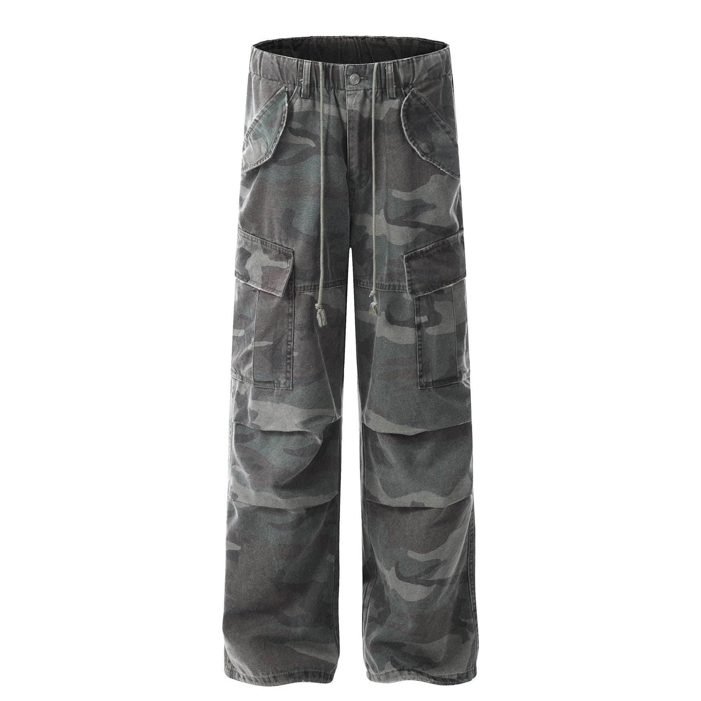 American Retro Multi-pocket Cargo Pants For Men And Women Camouflage MuddyStock