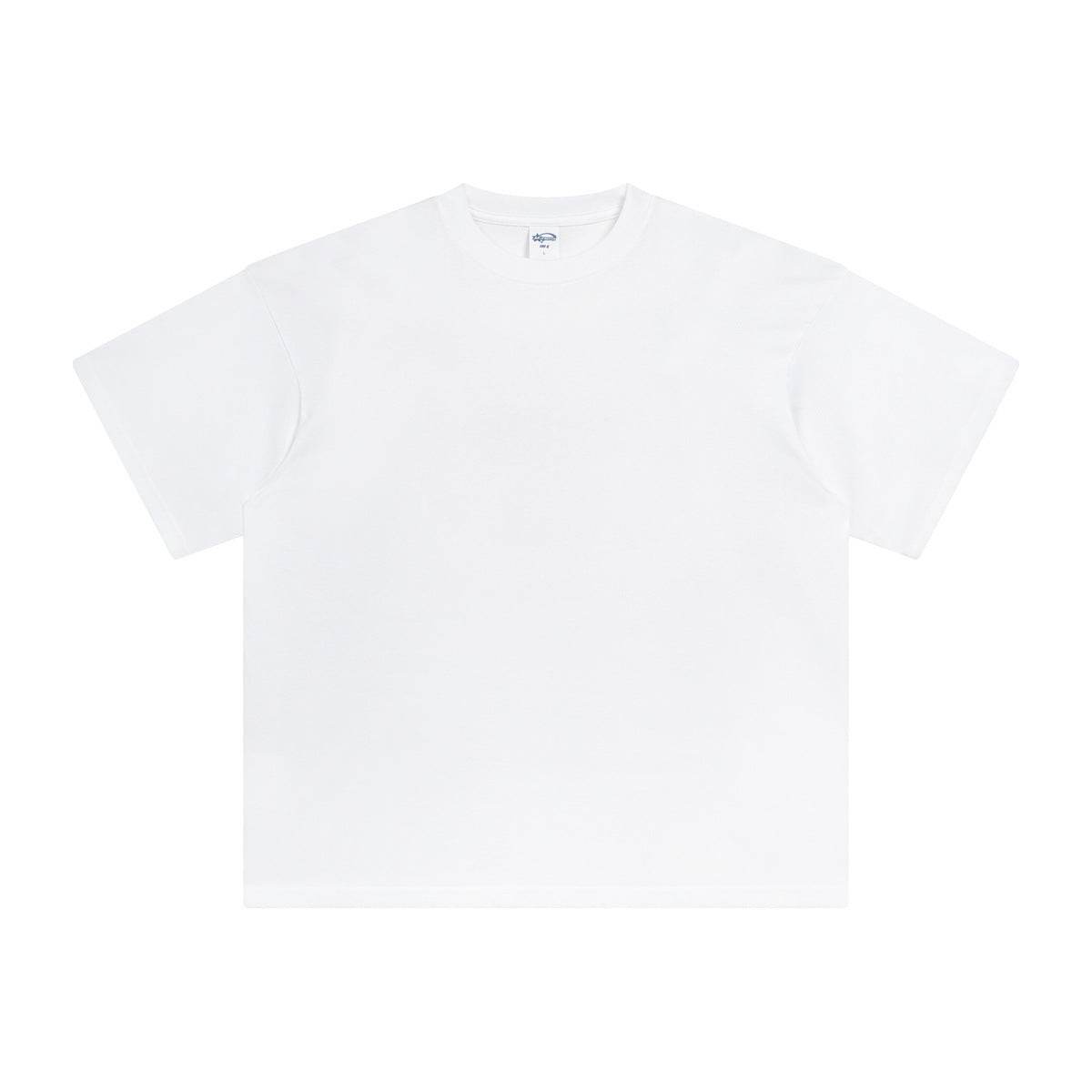 Short Sleeve Blank Solid Color T-shirt for both men and women White MuddyStock