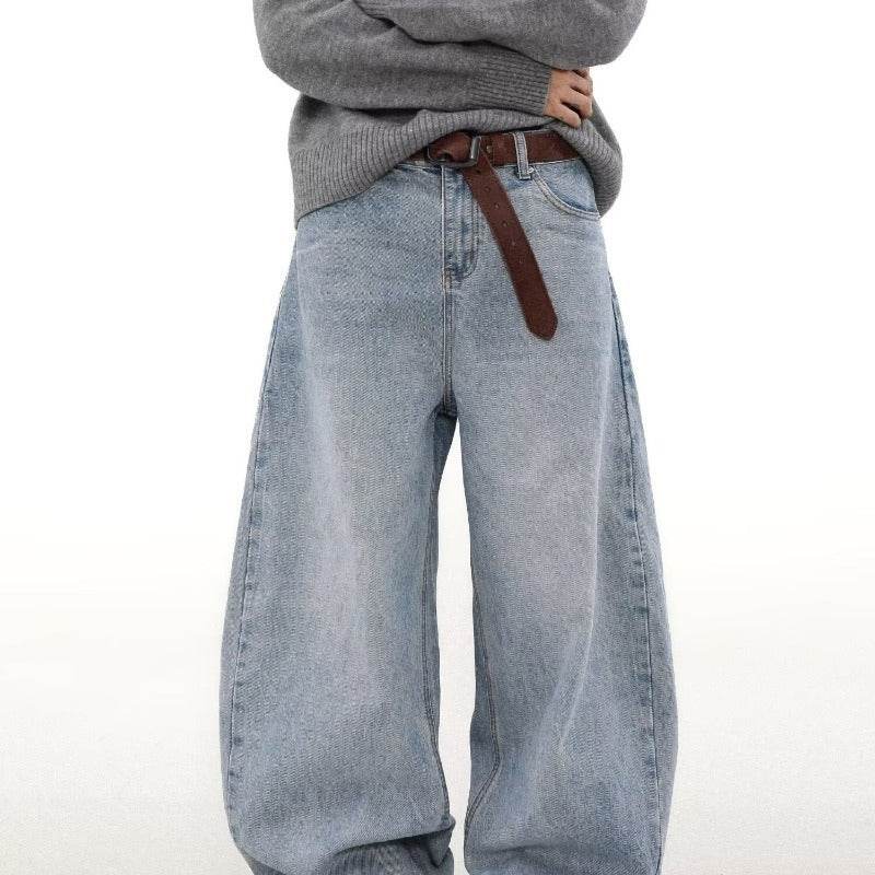 Retro Washed Distressed Straight Jeans For Men MuddyStock