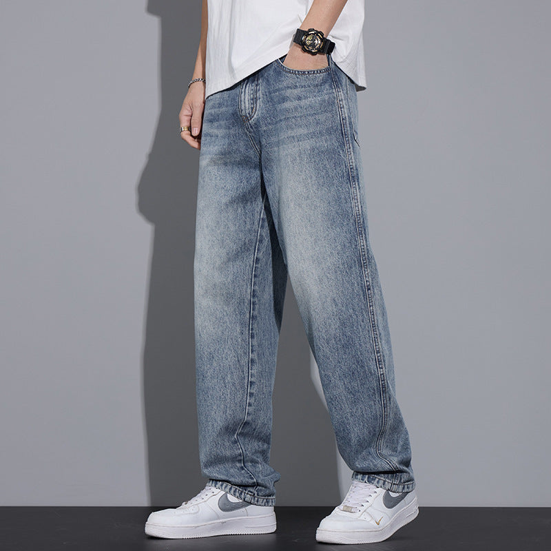 Men's Loose Casual Anti-wrinkle Straight Jeans MuddyStock