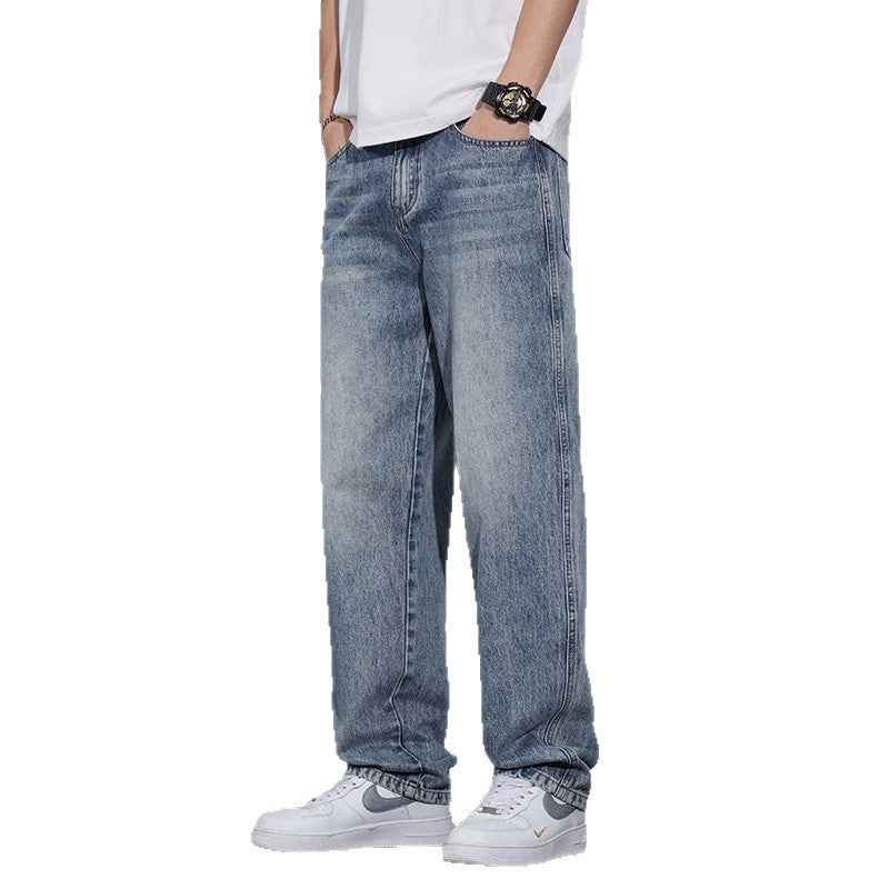 Men's Loose Casual Anti-wrinkle Straight Jeans MuddyStock