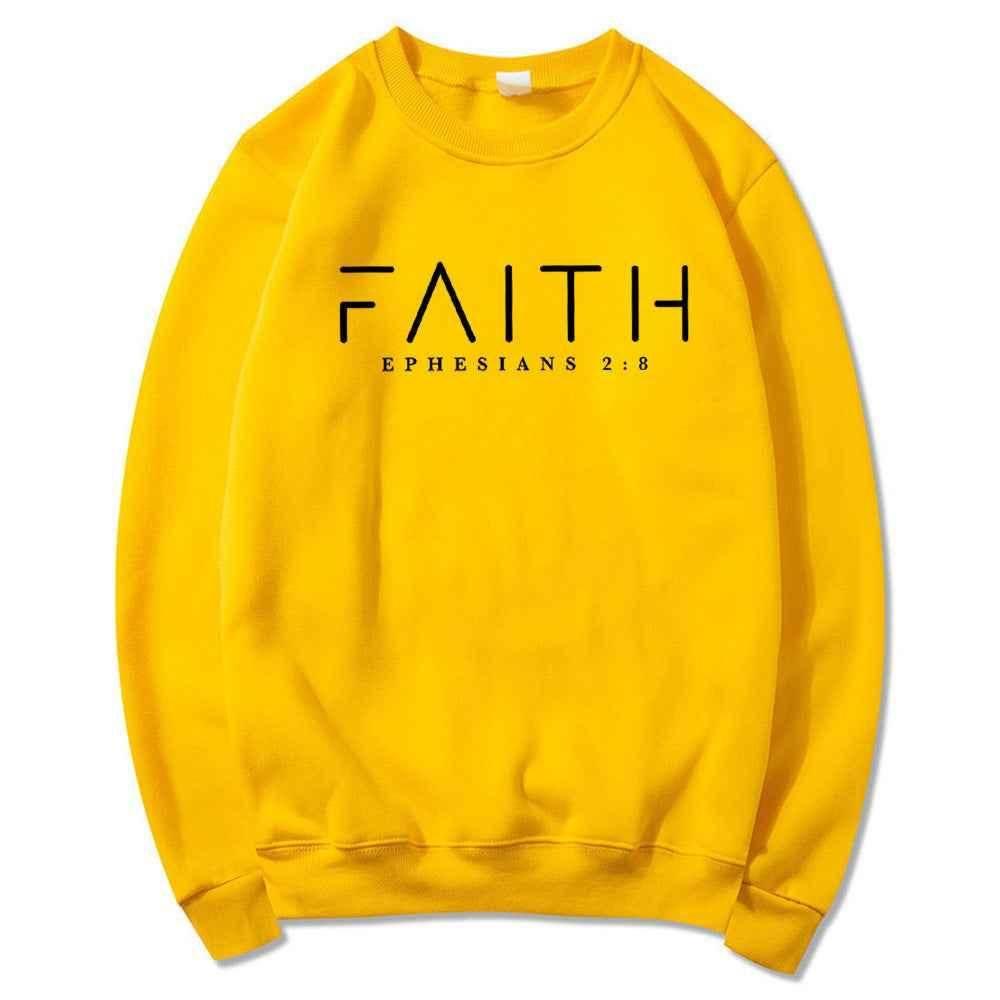 Trendy Faith Sweatshirt Bible Verse Shirt Christian Clothing Yellow