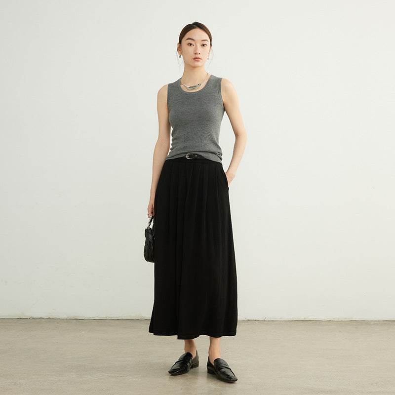 New Seamless Inner Low Collar Sleeveless Knitwear MuddyStock