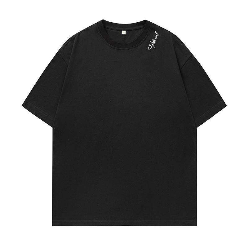 Three-dimensional Patchwork Short-sleeved T-shirt Men's Summer New Loose Black MuddyStock