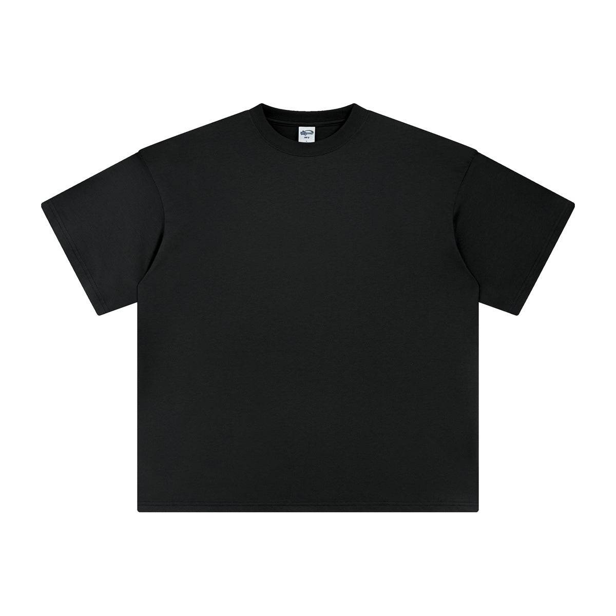 Short Sleeve Blank Solid Color T-shirt for both men and women Black MuddyStock