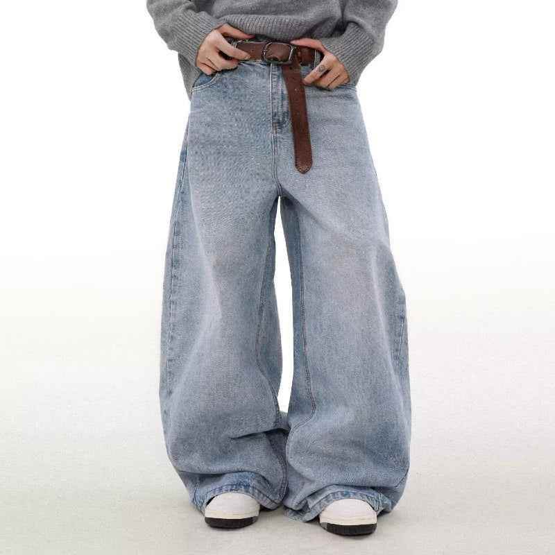 Retro Washed Distressed Straight Jeans For Men MuddyStock