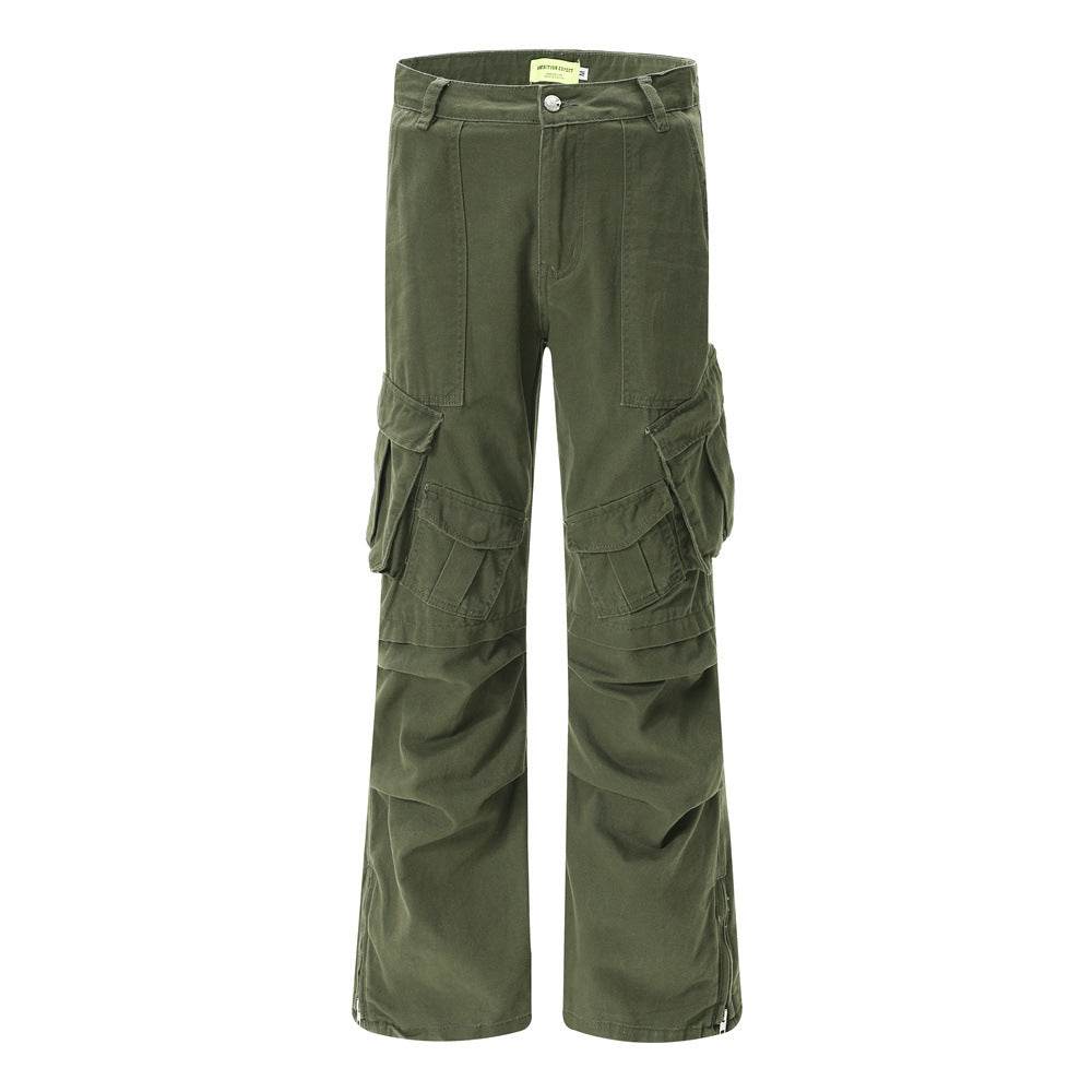 Multi-pocket Cargo Pants Men And Women Army Green MuddyStock