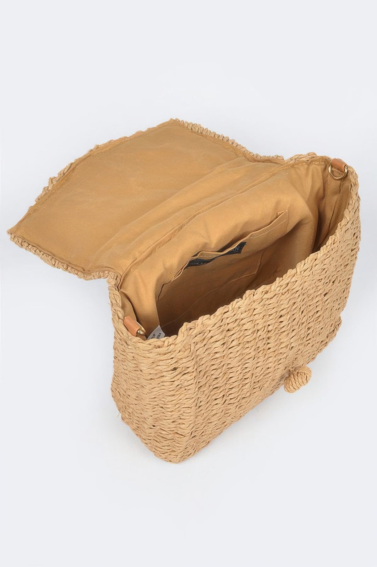 Faux Straw Weaved Clutch Bag For Women