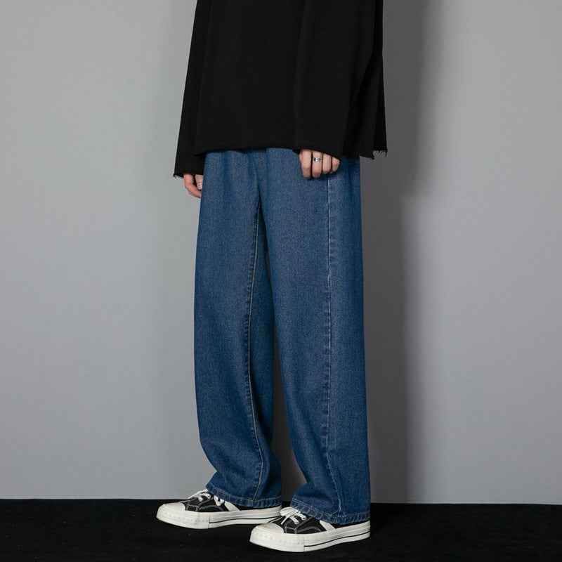 Men's Slimming Leisure Denim Straight-leg Pants MuddyStock