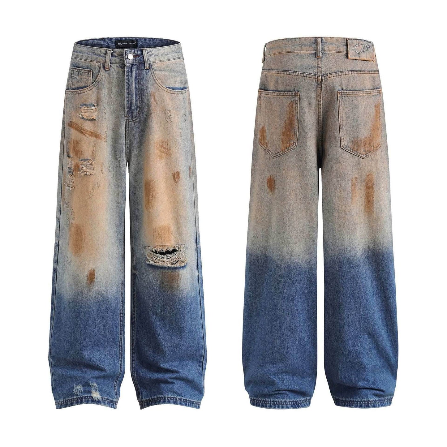 Vintage Ripped Jeans Washed Jeans MuddyStock