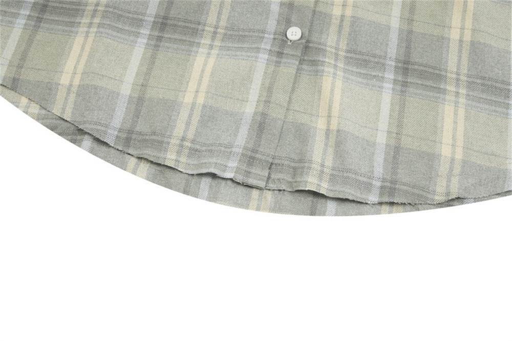 Loose Plaid Long Sleeve Shirt For Women MuddyStock