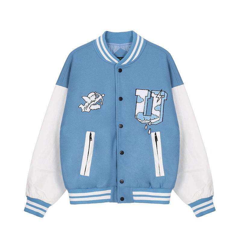High Street Loose Jacket For Men And Women Blue MuddyStock
