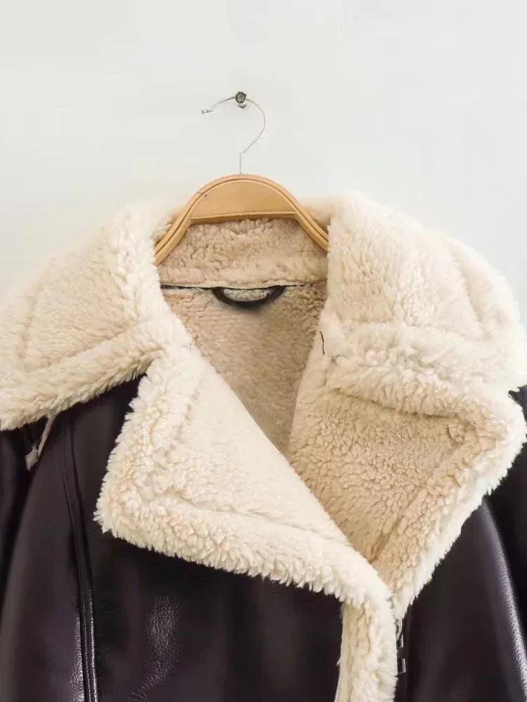 Women's Short Lapel Long Sleeve Jacket