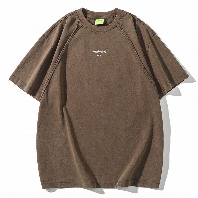 Fashion Personality American Loose Casual Top For Both Men And Women Brown MuddyStock