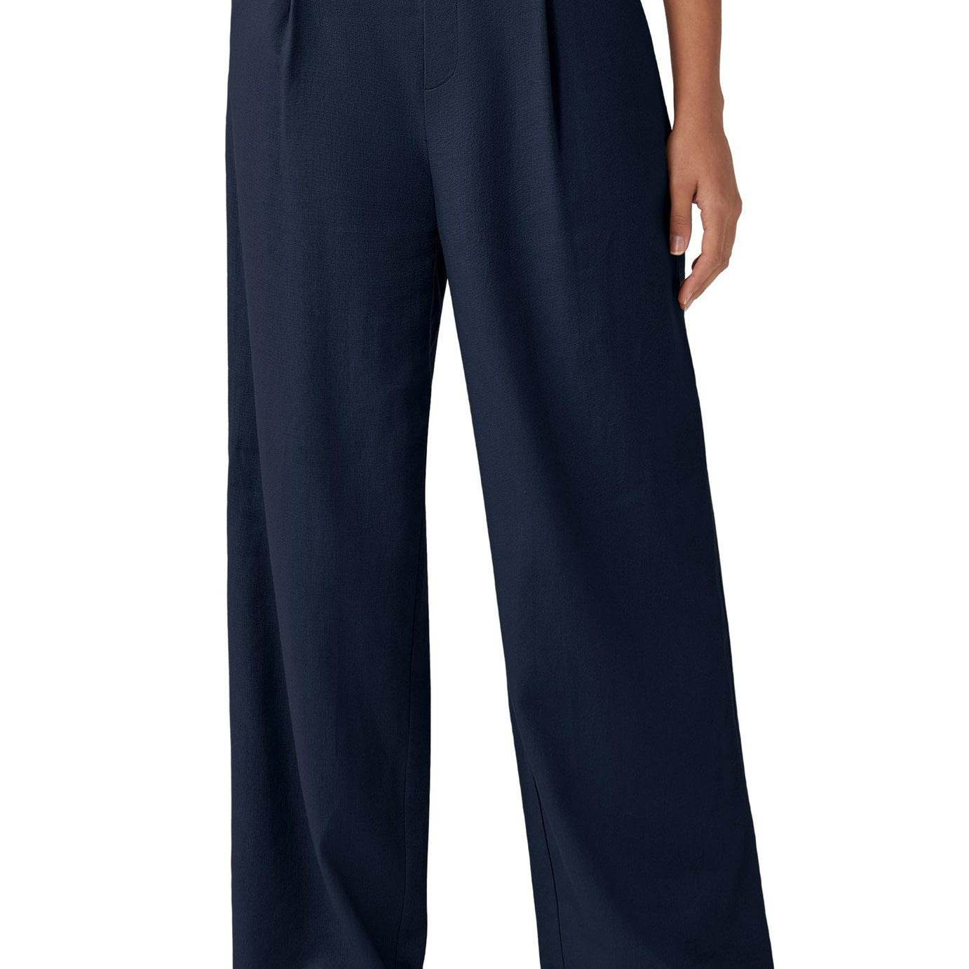 Loose Casual And Comfortable Pocket Straight-leg Pants For Women MuddyStock