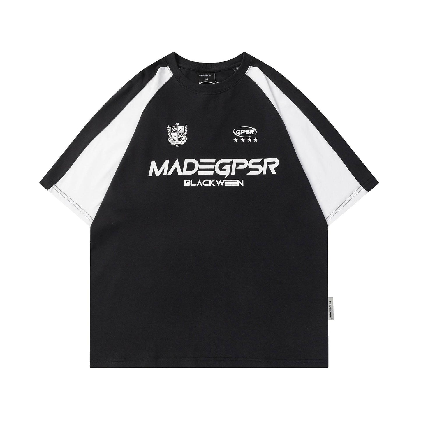 New Real Shot American Street Fashion Short Sleeve T-shirt For Men And Women Royal Blue MuddyStock