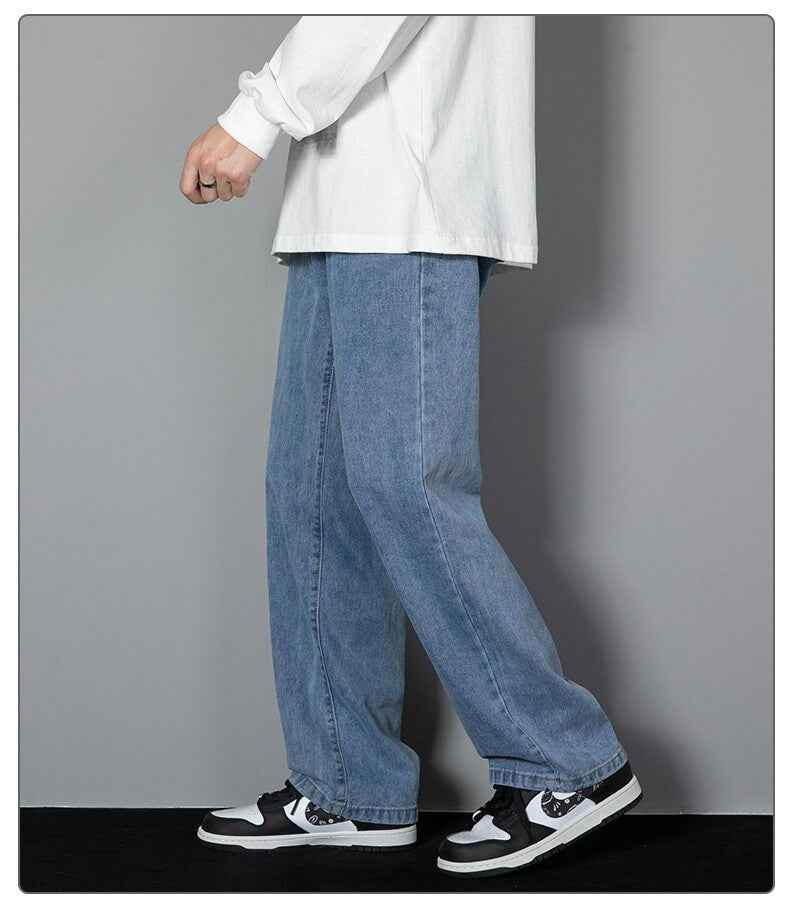 Men's Slimming Leisure Denim Straight-leg Pants MuddyStock