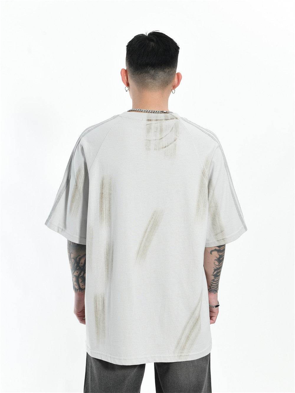 Fashion Letter Loose Short Sleeve T-shirt For Men MuddyStock