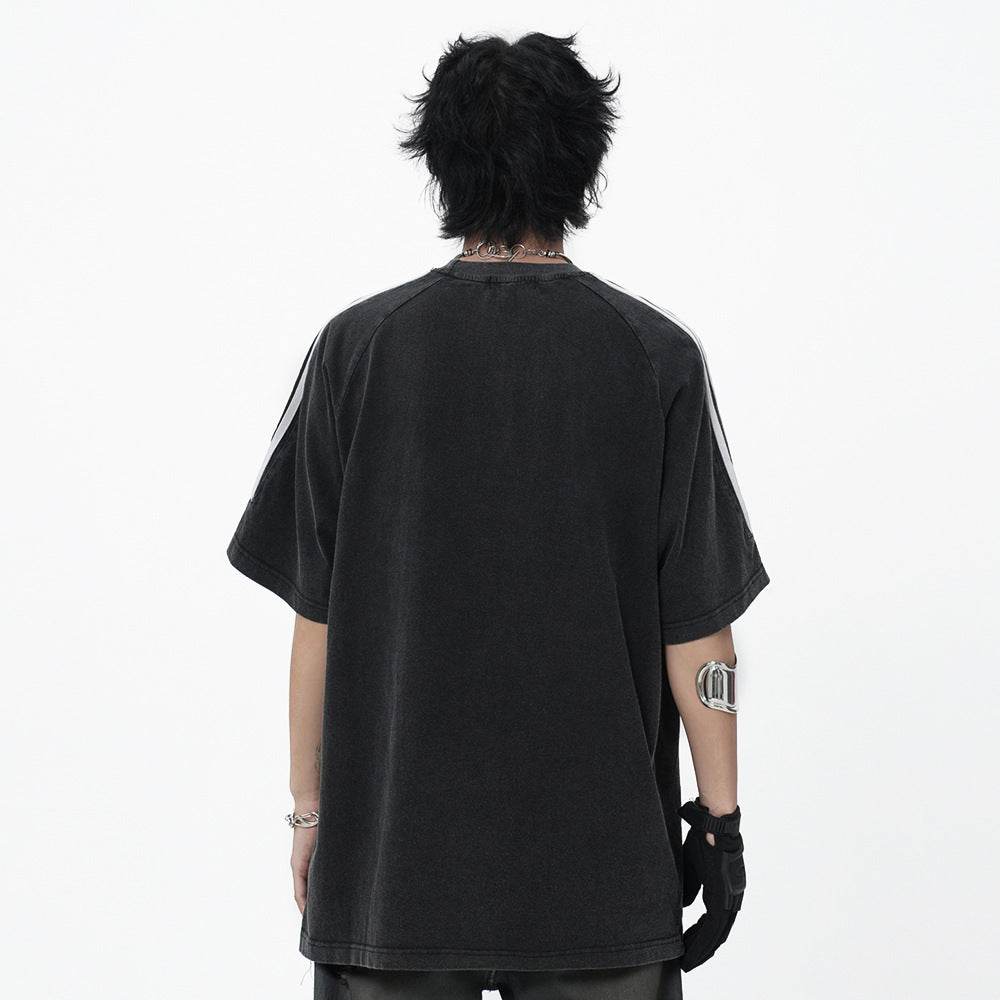 Men's Letter Embroidered Short-sleeved T-shirt MuddyStock