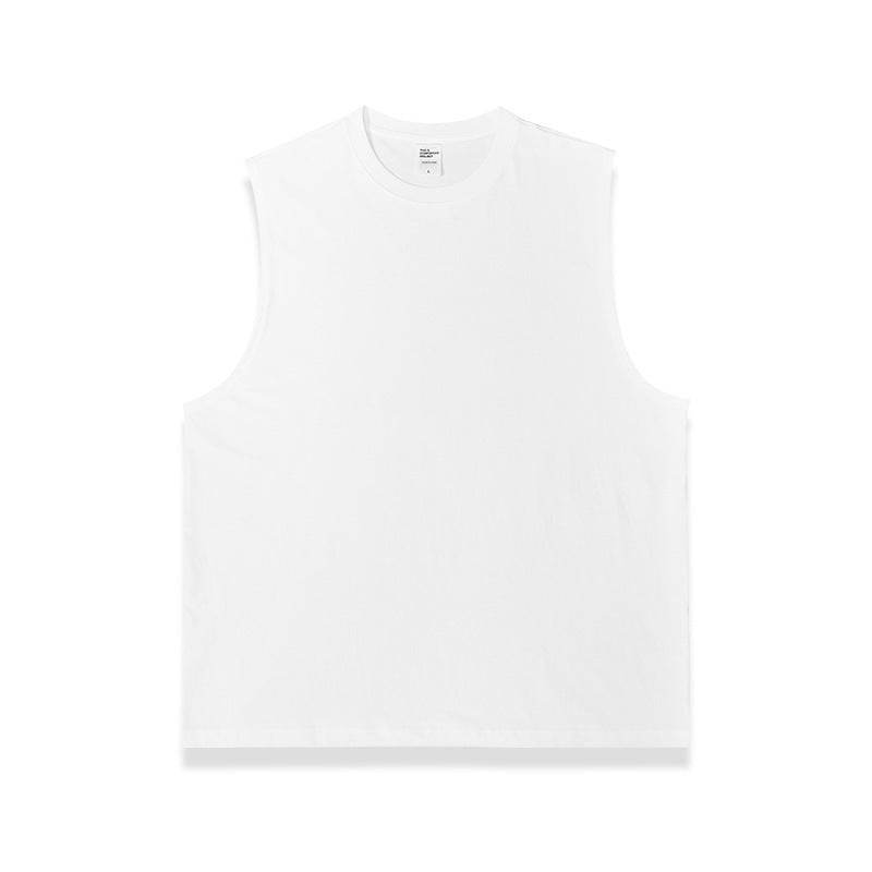 Round Neck Loose Tank For Men Beige MuddyStock