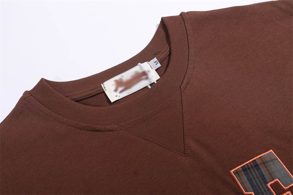 Letter Patch Embroidered Casual T-shirt For Women MuddyStock