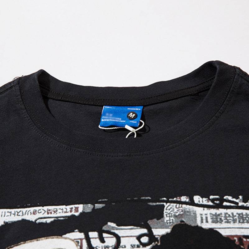 Hand Painted Cartoon Animation Short Sleeve For Men And Women MuddyStock