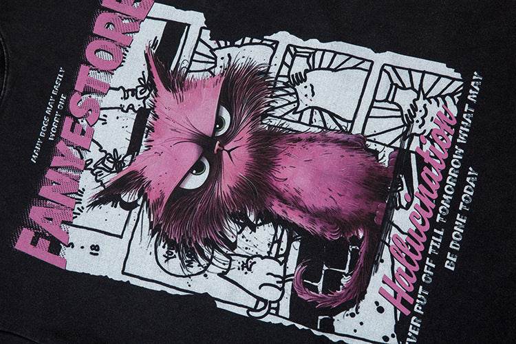 Fashion Cartoon Print Short Sleeve For Men And Women MuddyStock